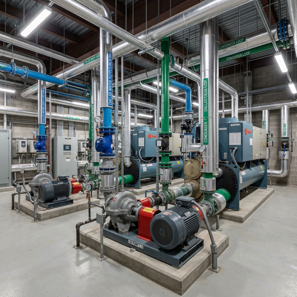 Plant room services installed across electrical and mechanical trades